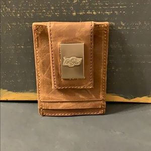 OSU Genuine Leather Money Clip Wallet